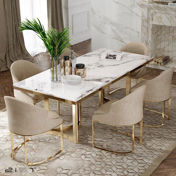 این مدل میز ناهار خوری جدید شیک سنگی یک انتخاب عالی برای منزل شما است