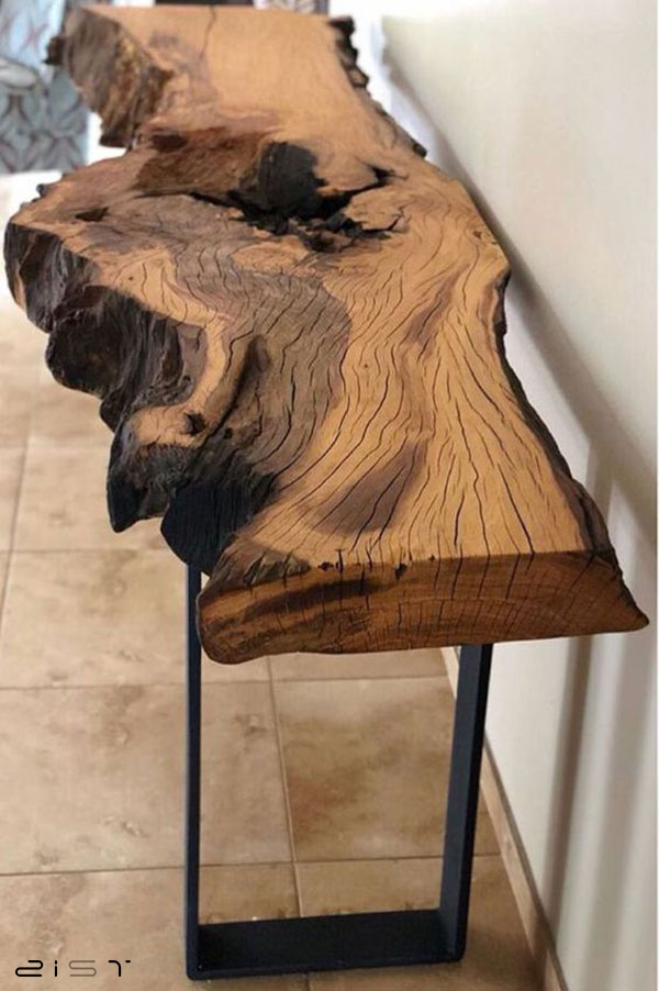 میز جلو مبلی چوب و فلزی برای هر سبک دکوراسیونی مناسب هستند