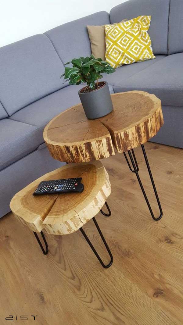 میز جلو مبلی چوب و فلزی دکوراسیون منزل شما را لوکس تر میکنند