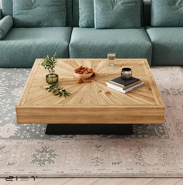 میزهای جلو مبلی چوبی بهترین انتخاب برای دکوراسیون اتاق نشیمن هستند