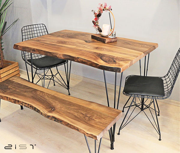 میز ناهار خوری چوب و فلز طول عمر بالایی دارد