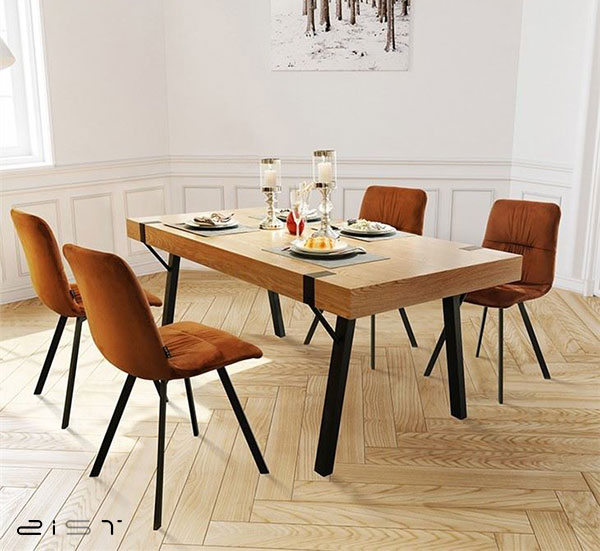 یکی از مدل های میز ناهار خوری چوبی مدرن میزهای ساخته شده با ام دی اف است